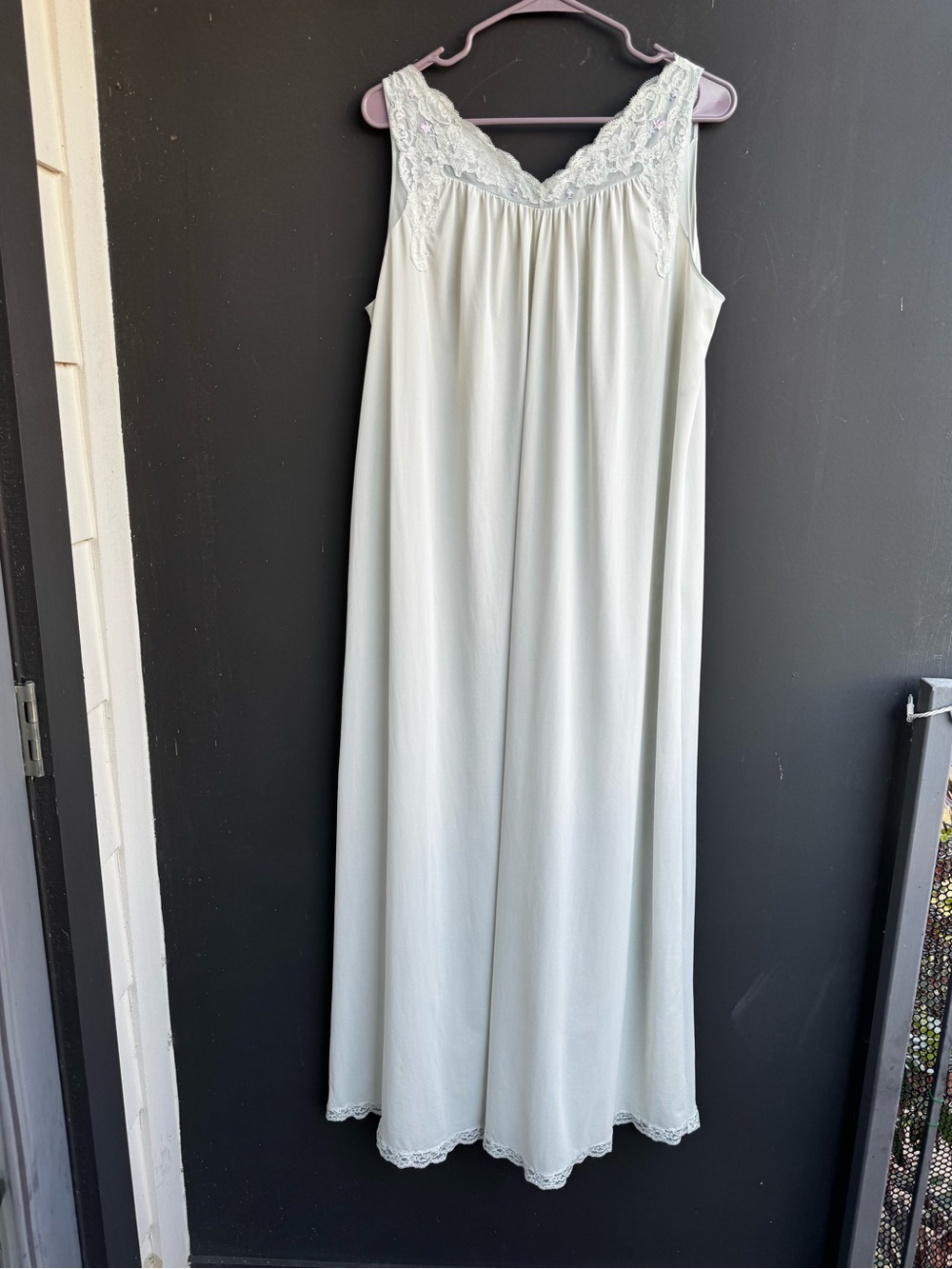 Vintage Shadowline Nylon dainty long nightgown